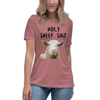 Image 4 of Women's Relaxed T-Shirt, Holy Sheep Shirt | Funny Sheep Humor Graphic Tee