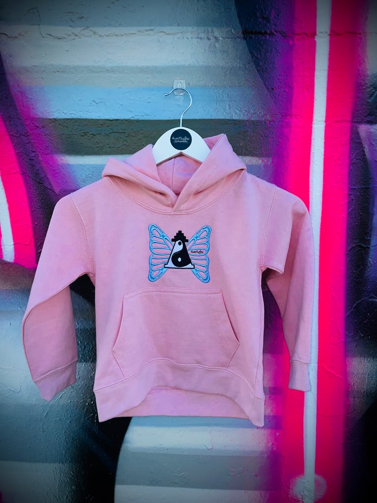 Image of Kids Light Pink Butterfly Hoody