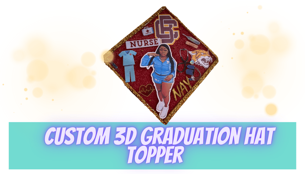 Image of Printed & 3D Graduation Cap Topper