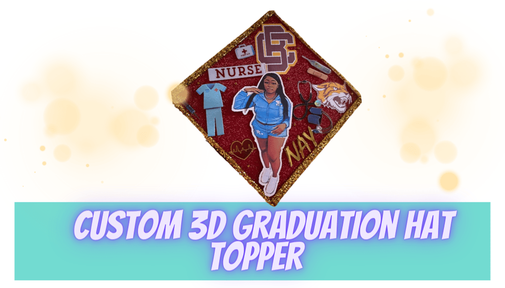 Image of Printed & 3D Graduation Cap Topper