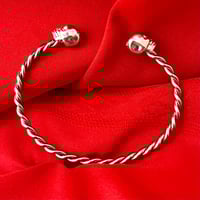 Image 2 of Double Twisted Skull Cuff Bracelet 