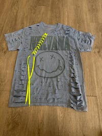 Medium Nirvana lime side lace destroyed