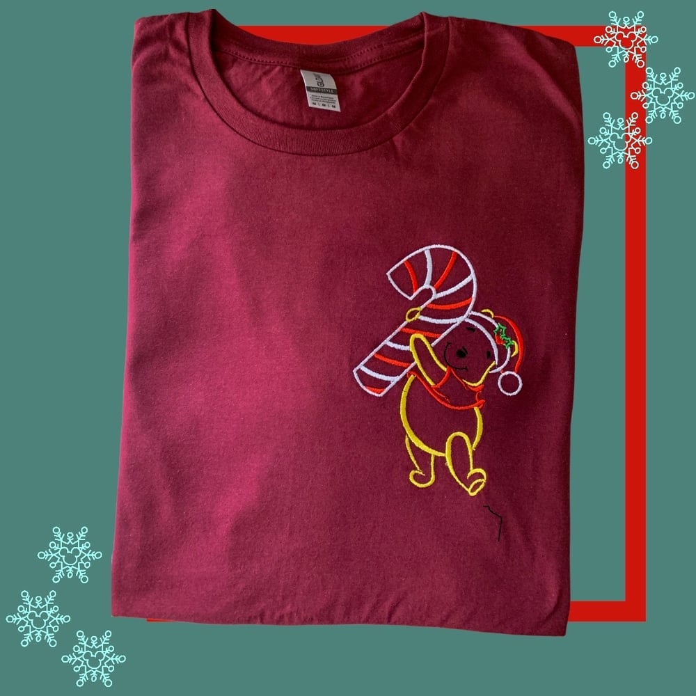 Winnie the Pooh With Candy Cane 