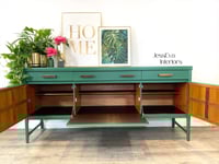 Image 6 of Vintage, Mid Century Modern, Retro, Nathan Sideboard, Drinks Cabinet Painted In Green