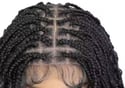 Bohemian box braids lace front wig