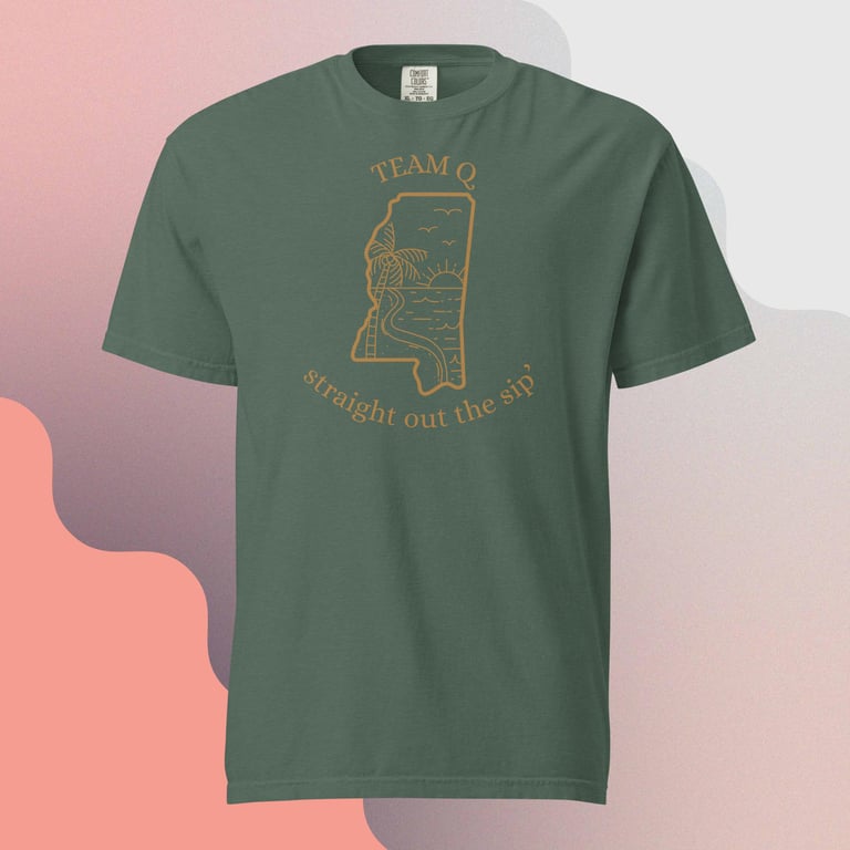 Straight Out the Sip Outlined Comfort Colors Shirt Image 5