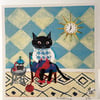 Small square art print -knitting 