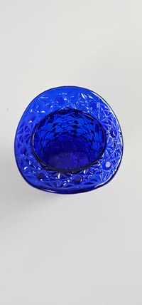 Image 2 of Boyd Cobalt Glass Hat Diamond Pattern