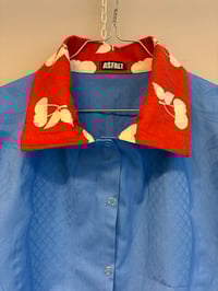 Image 2 of Blue shirt with cherry’s (s)