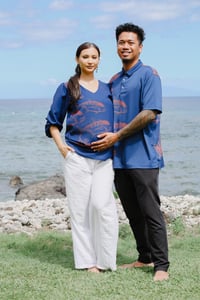 Image 3 of Ulua dark blue Olu'olu top