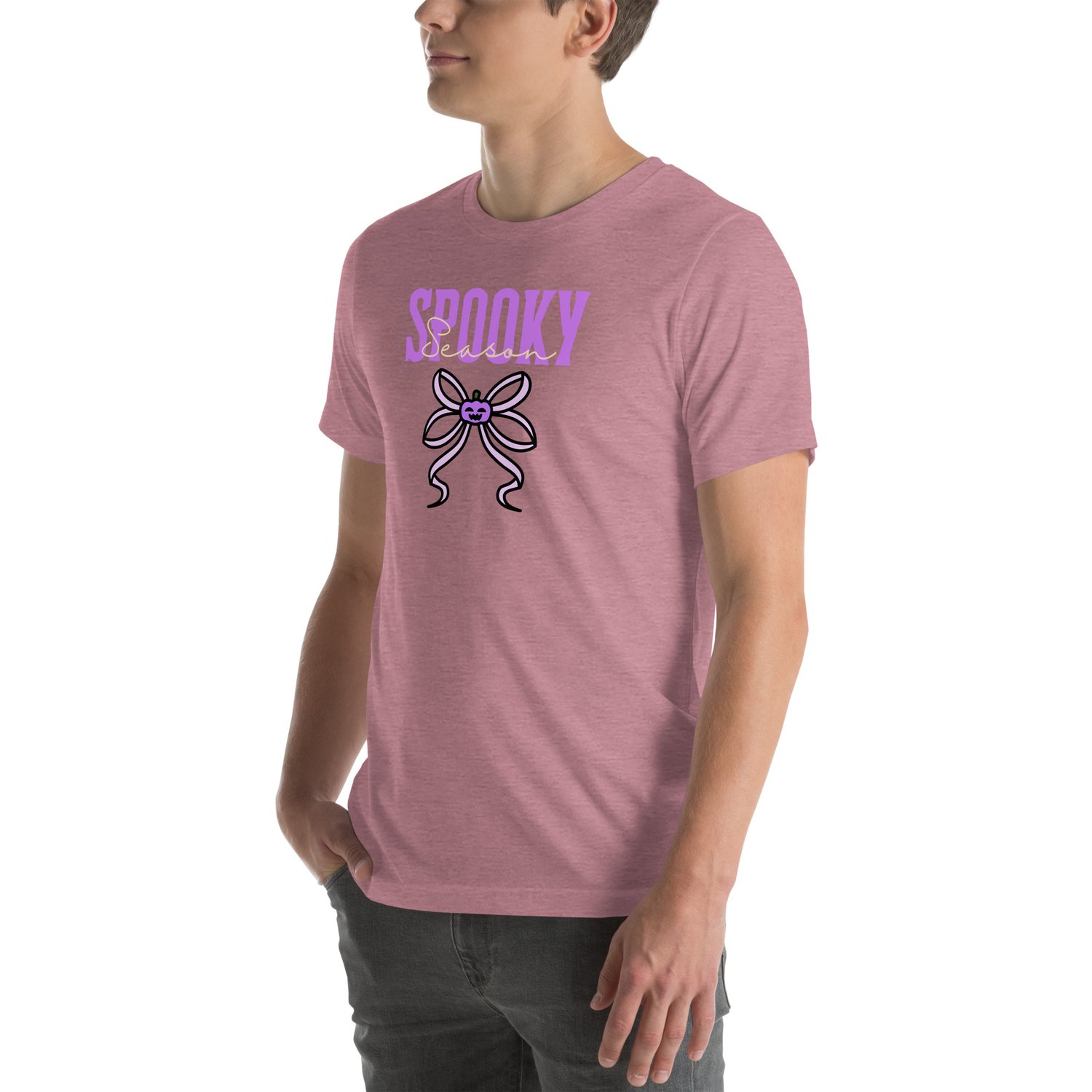 Image of Spooky season purple ribbon Unisex t-shirt
