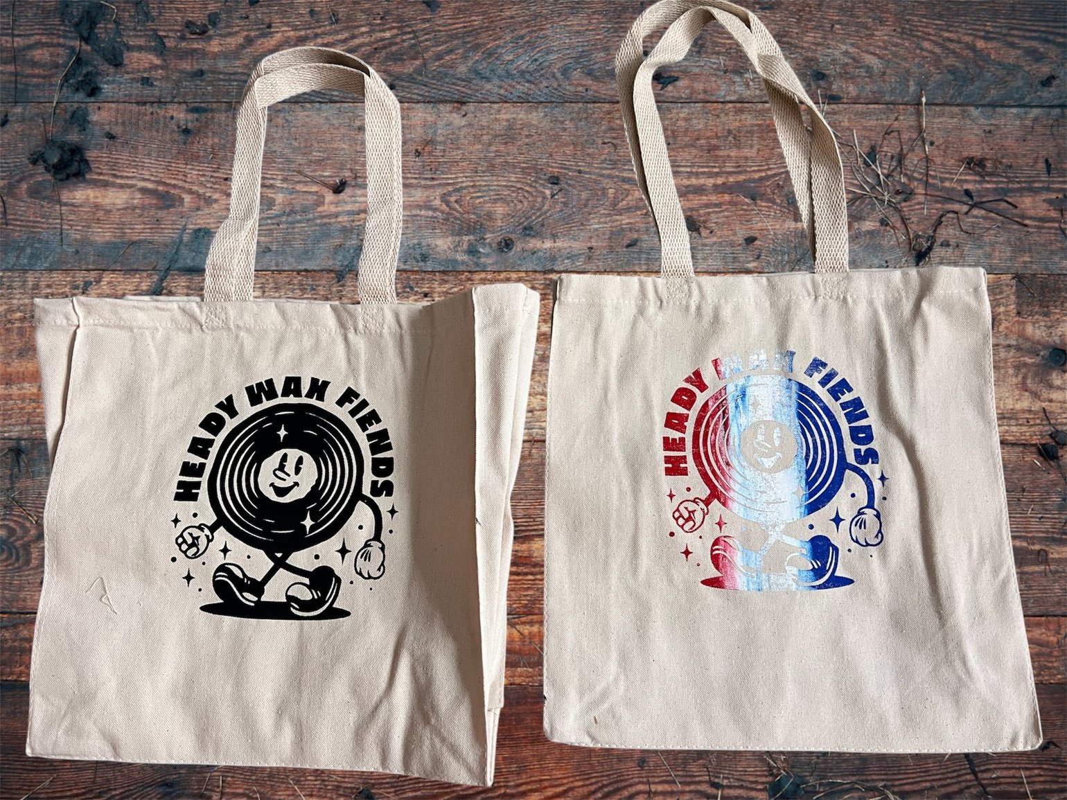 Image of HWF Screen Printed Record Totes