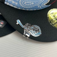 Image 4 of New Era 59Fifty Trucker Last Run Sky Blue Paisley w/ H-Town Legends Blip included 