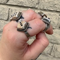 Image 2 of MTO Neutral Swirl Dice Rings