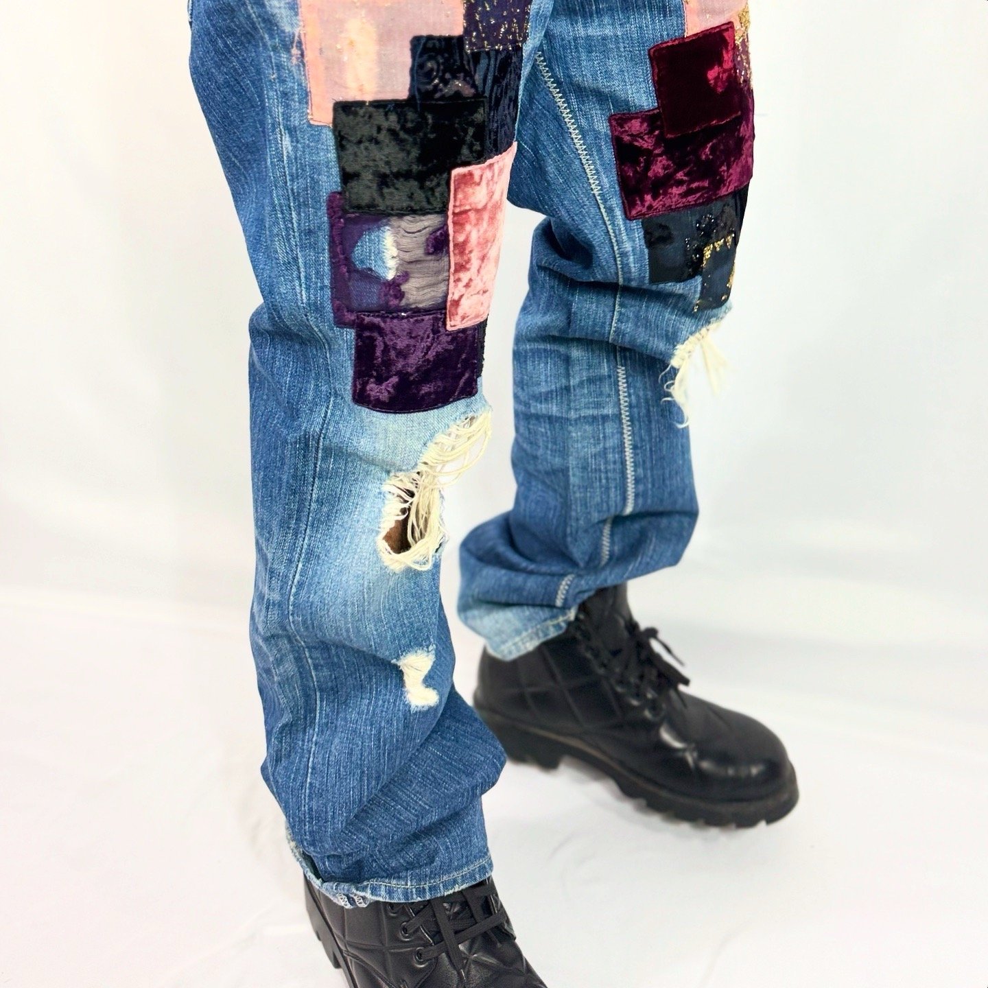 Image of Number (N)ine SS03 Patchwork Denim