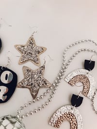 Image 2 of Silver or Gold Star earrings 