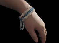 Image 5 of Aqua Chevron Bracelet 