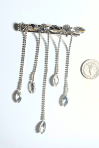 Image 2 of Rhinestone Tassel Clip