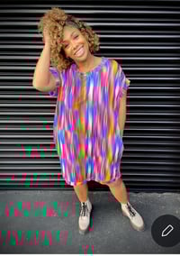 Image 15 of Milano dress with pockets - mixed pattern fabrics