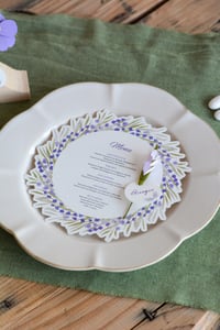 Image 1 of Menù segnaposto lavanda