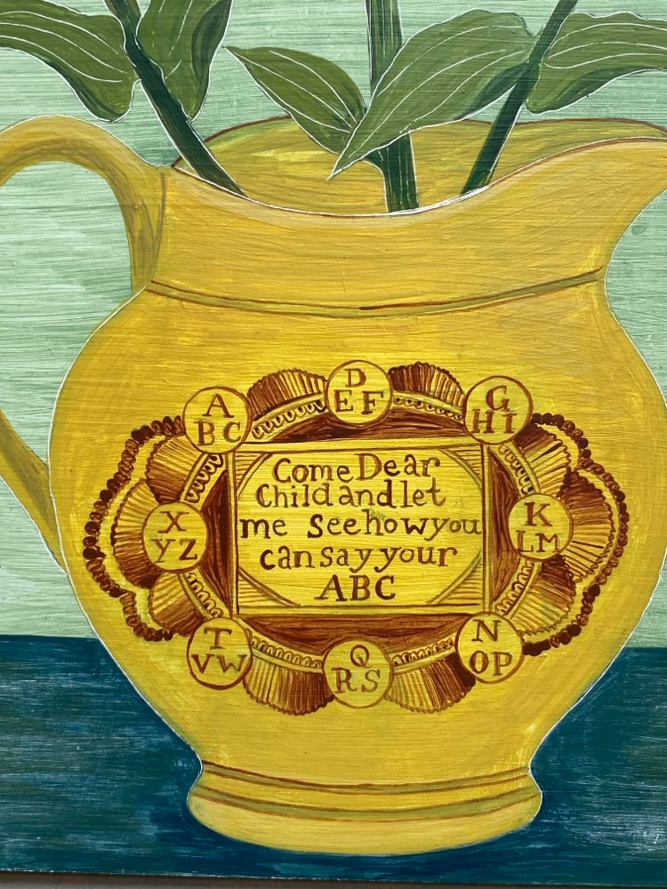 Image of ABC Jug and Zinnias