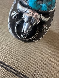Image 2 of Heavy Cast Bison Skull Ring size 11