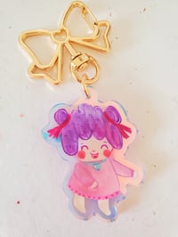 Image 2 of Happy girl Keychain charm 