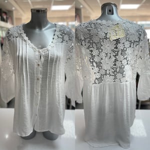 Image of Detailed Lace Blouse