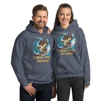 Image 5 of I Ride With Jesus Surfing Dark Unisex Hoodie