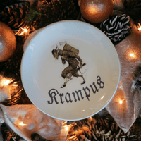 Image 2 of Krampus holiday plate set krampusnacht party holiday gift