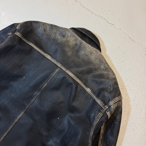 Image of 1990s Bomb Boogie Heayweight Leather Jacket, Size XXL