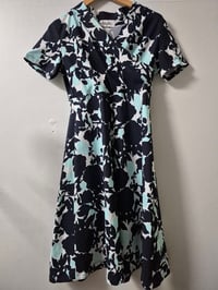Image 2 of Cross front dress-abstract floral 
