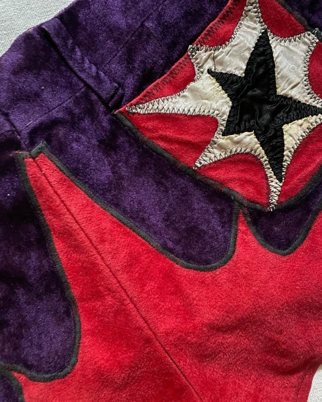 early 70s glam velvet hot pants shorts