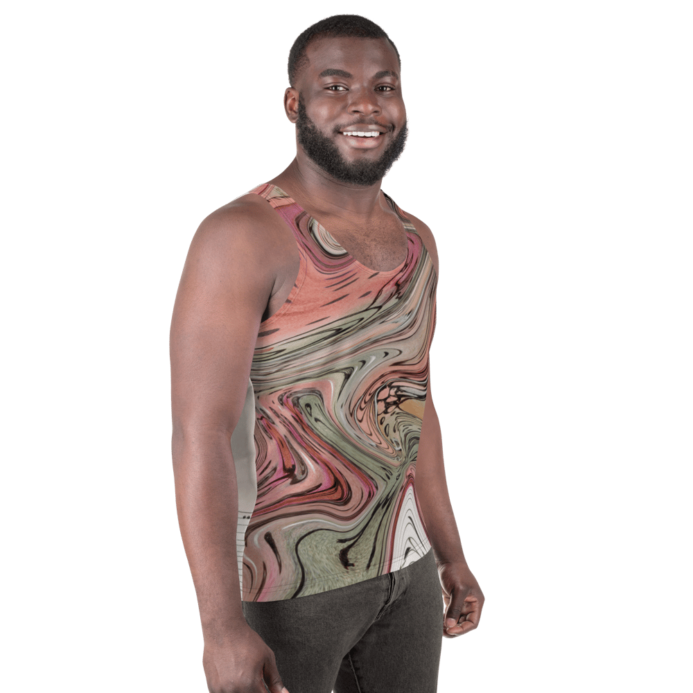 Image of The Happy Man Psychedelic Art Space Unisex Tank Top