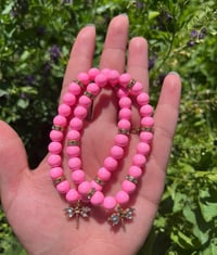 Pink dragonfly bracelets 