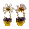 cosmo pansy drop earrings 