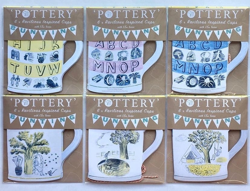 Image of Ravilious inspired pottery bunting 