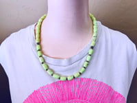 Image 1 of *new* GREEN MAGNESITE + PYRITE necklace