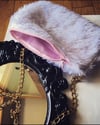 White Faux Fur Chain Purse 