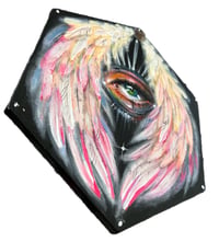 Image 3 of “YOUR ANGEL” ACRYLIC ON HEXAGON CANVAS 12”x10.5”