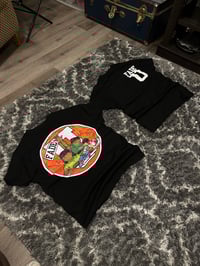 Image 3 of Puff Print FADE U Black oversized T shirt 