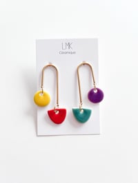 Paire de boucles d'oreilles céramique PENDA multi D