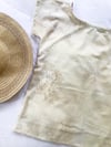 Ready Made Vintage Beige Floral T Top with Free Postage 