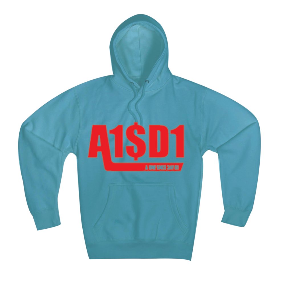 Image of A1$D1 HOODIE (SKY BLUE X RED) 