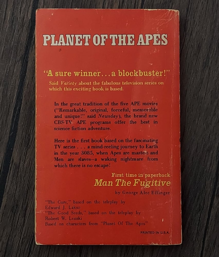 Planet of the Apes – Man the Fugitive, by George Alec Effinger