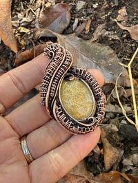 Image 2 of Copper Fossilized Coral Pendant 