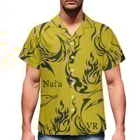 Image 1 of Men's Pique Nai'a Print Collard Shirt