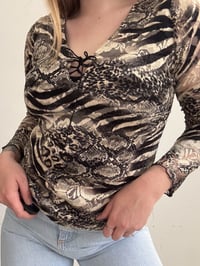 Image 3 of 00s Print Lace shirt // M