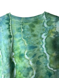 Image 12 of L Adult Cotton Tee in Verdant Geode Ice Dye