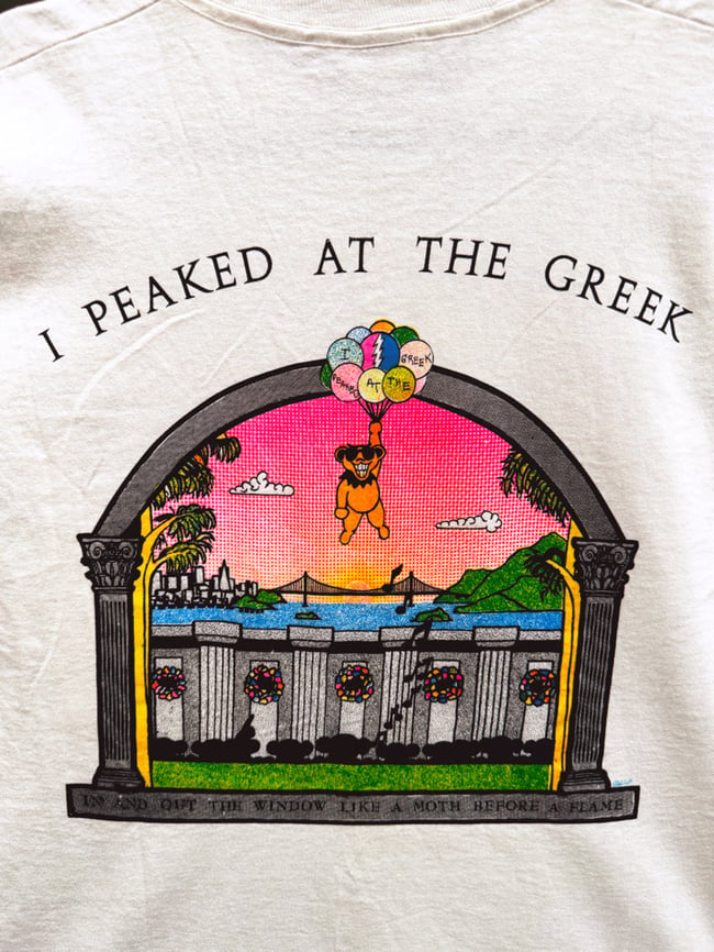 Grateful Dead 1985 ‘Greek Theatre’ Lot T-Shirt : Size L (Never Worn)